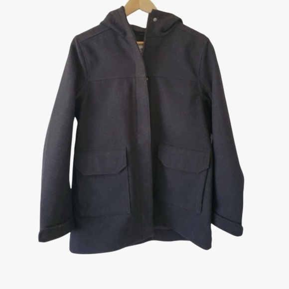 The North Face Cali Wool TNF Black Heather Hooded Jacket Womens Sz M - Picture 1 of 2